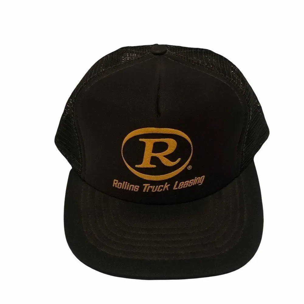 NEW ERA 𝅺Vintage Rollins Truck Leasing Snapback Hat Black